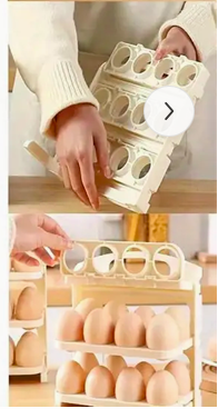 Miniatura 4 de Organizador de huevos 3 niveles plegable